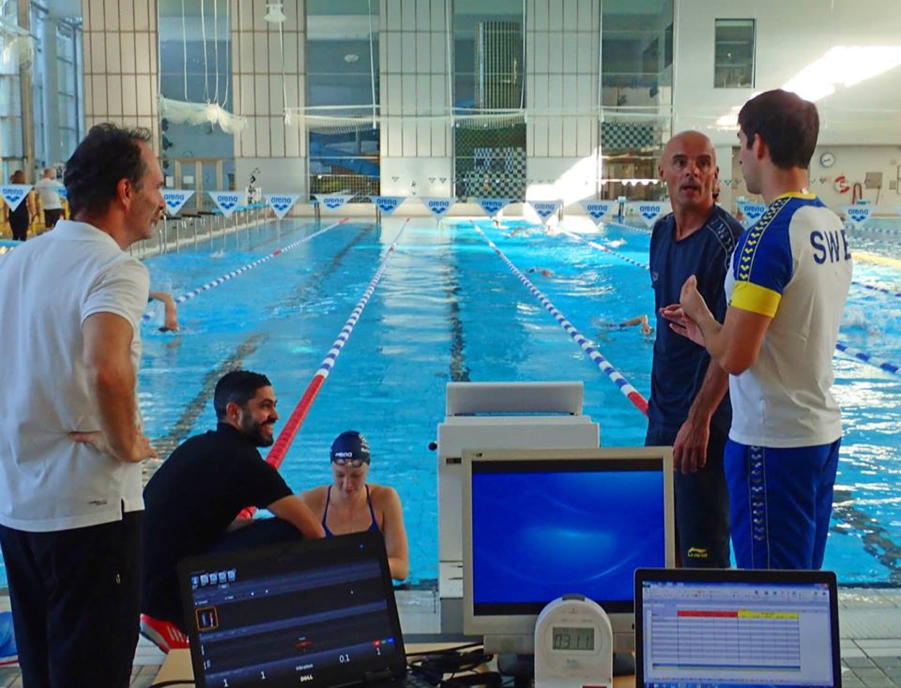 Physiological testing with Sarah Sjöström, Swedish national team.